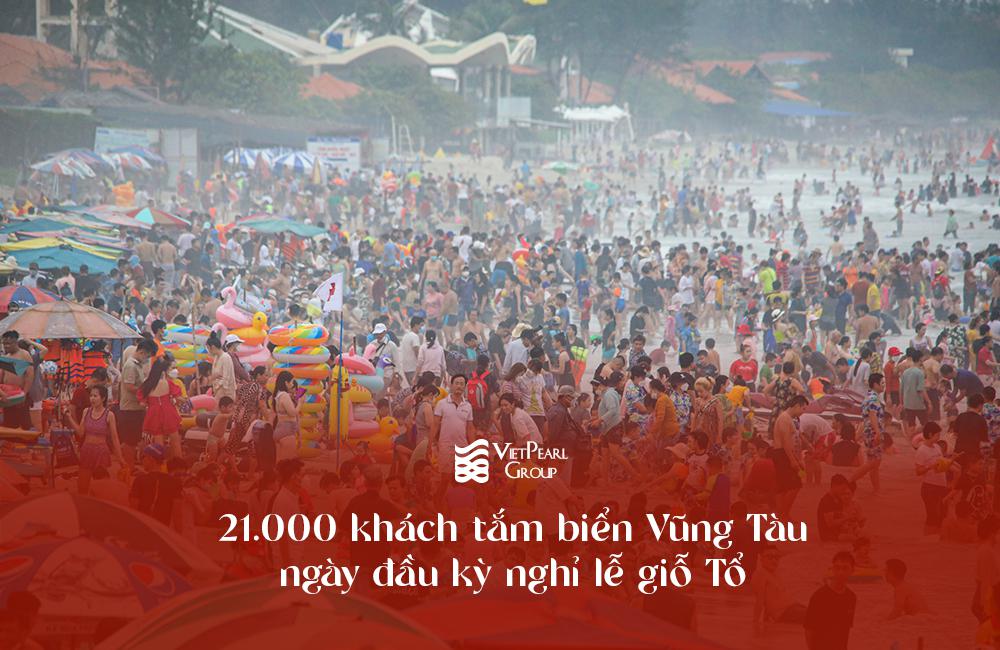 21.000 khách tắm biển Vũng Tàu ngày đầu kỳ nghỉ lễ giỗ Tổ